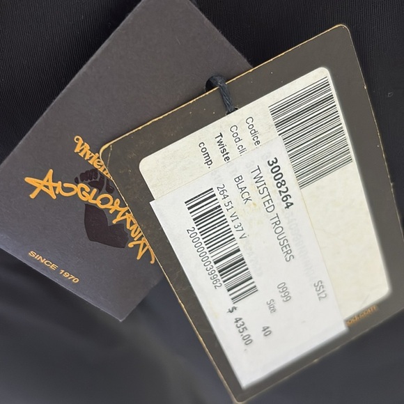 Vivienne Westwood Anglomania Twisted Trousers in Black Wool Blend Italian 40 - Picture 5 of 11